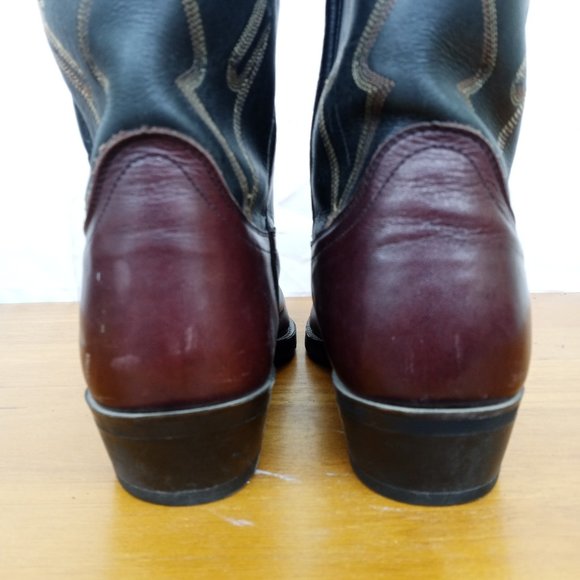 Dan Post Two Tone Leather Western Boots Men\'s 8.5 D Embroidered main image 11